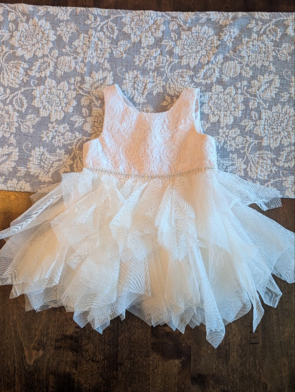 American Princess Light Pink Satin Baby Dress/ 12 Months